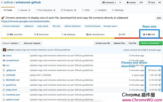 Enhanced Github插件：下载Github单个文件